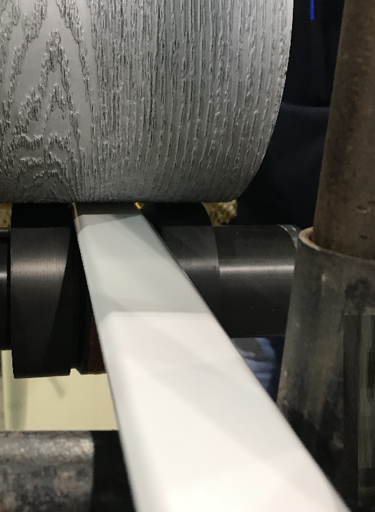 Emboss Embossing applied in the extrusion line